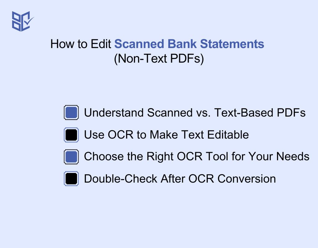 How to Edit Scanned Bank Statements